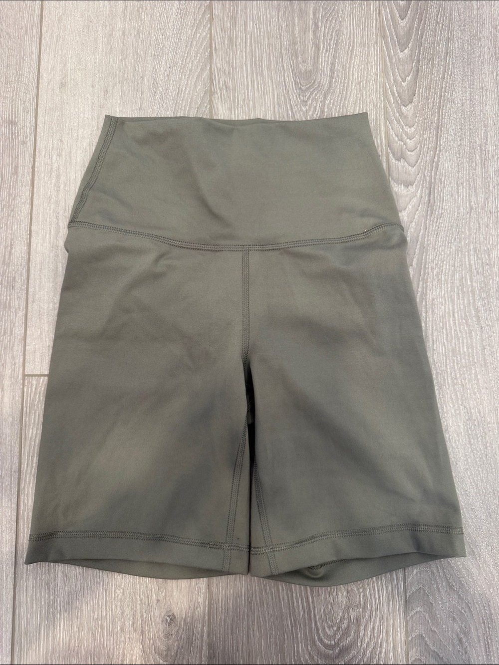 Yogalicious High-Waist Olive Athletic Bike Shorts
